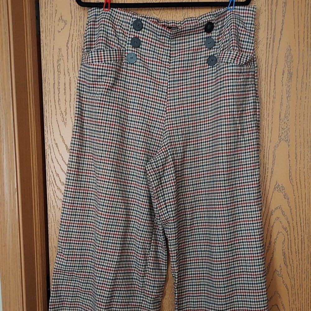 Plaid Akira Elastic Trousers
